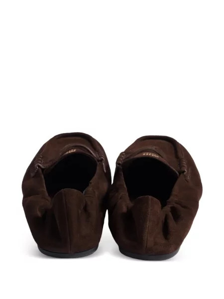 Szarvasbőr loafer Miu Miu barna