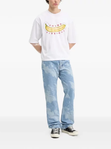 Tricou Fiorucci cu imagine alb