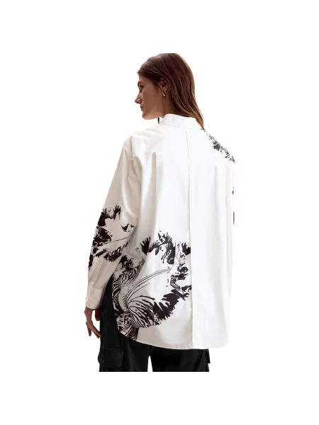 Bluza Desigual s printom bijela