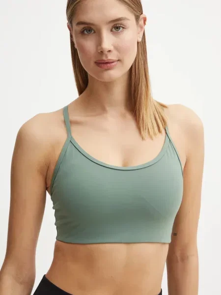 Сутиен за йога Casall Sleek Strappy с изчистен дизайн зелено