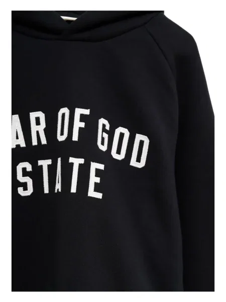 Суичър с качулка Fear Of God Essentials бродиран черно