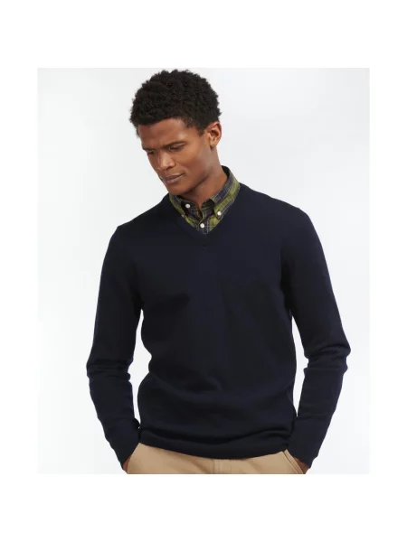 Sweter Barbour z kaszmiru niebieski