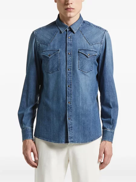 Дълго риза Peserico синьо