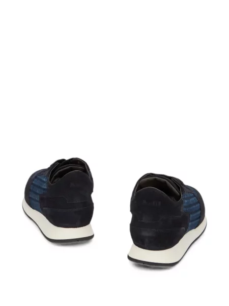 Sneakerși Moorer din piele albastru