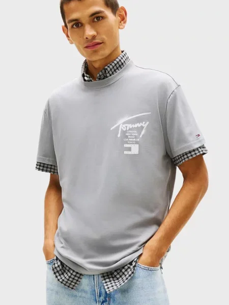 Футболка Tommy Jeans серая