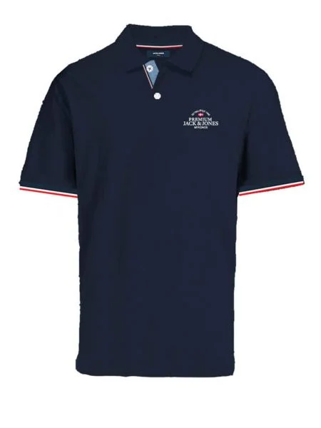 JACK & JONES Tričko BLUWAVE námornícka modrá / červená / biela