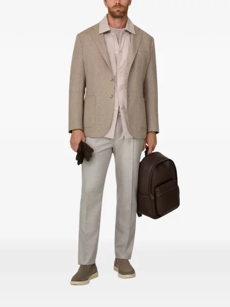 Sacou Boggi Milano de lână cu model herringbone