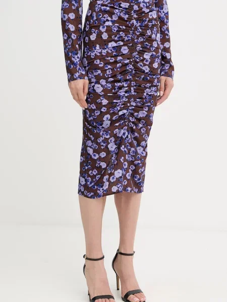 Patrizia Pepe spódnica midi ołówkowa brązowy