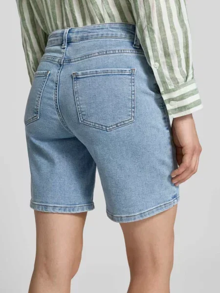 Szorty jeansowe o kroju regular fit z wpuszczanymi model ‘Jane’ Free/quent niebieskie