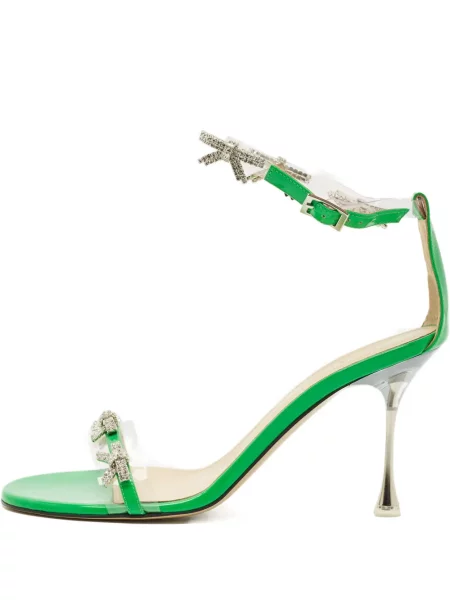 Sandale Mach & Mach de cristal verde