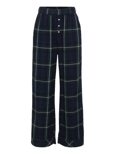 Abercrombie & Fitch Pantaloni de pijama bleumarin / verde pin alb