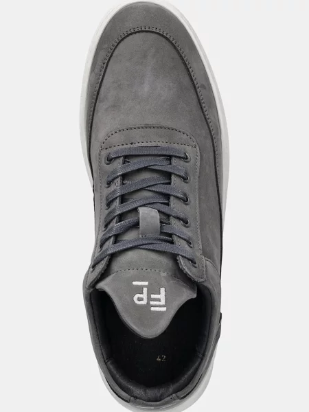 Кроссовки Filling Pieces из нубука серые