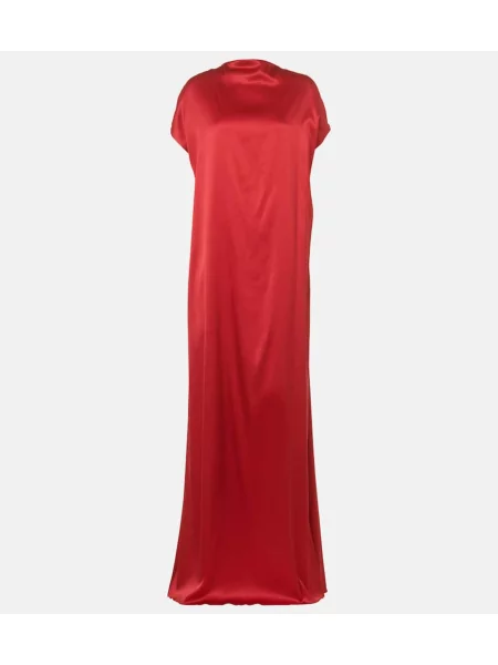 Rochie Dries Van Noten din satin roșu