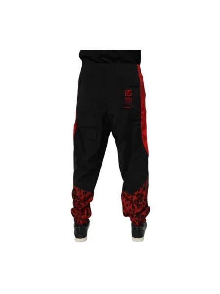 Joggery Dolce And Gabbana w panterkę czarne