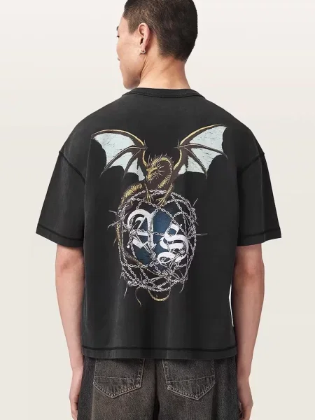 AllSaints tricou pentru bărbați din WYVERN negru