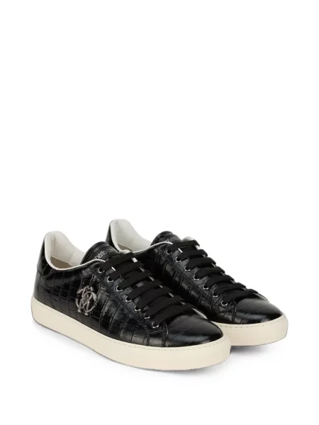 Sneakerși Roberto Cavalli din piele negru