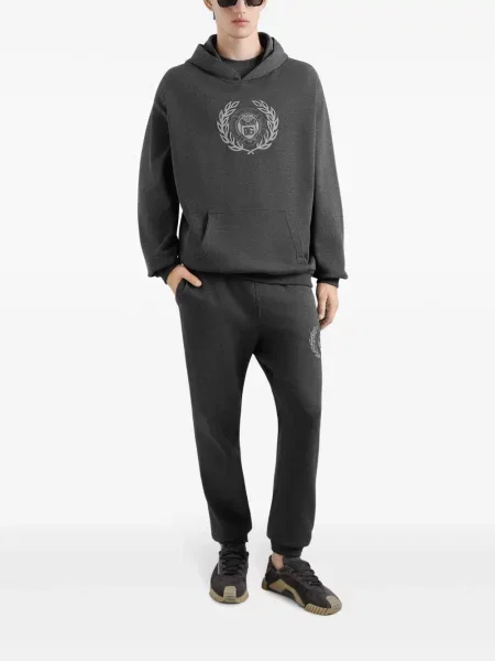 Hanorac cu glugă Dolce & Gabbana cu imagine gri