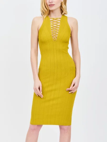 Платье Elisabetta Franchi желтое