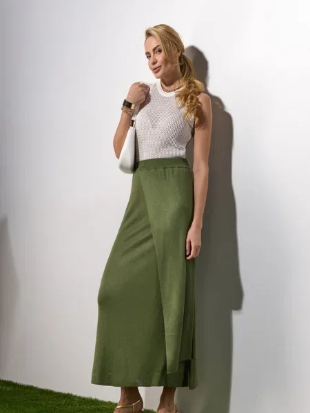 Спідниця міді TrikoBakh оливковий