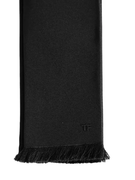 Fular Tom Ford cu franjuri negru