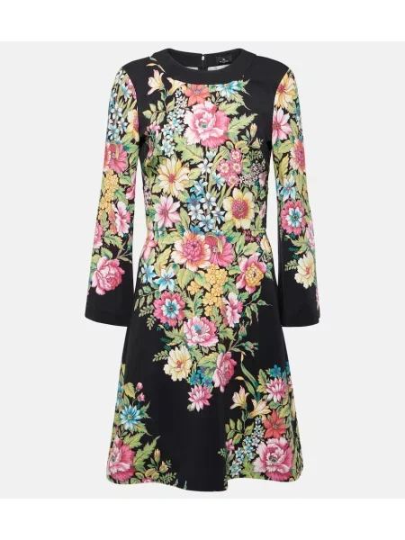 Rochie Etro cu model floral negru