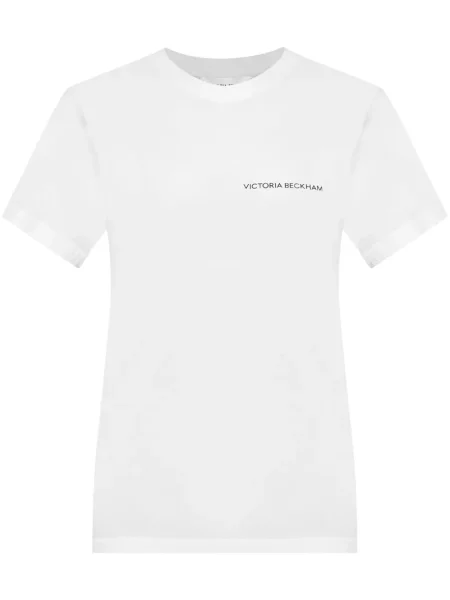 Tricou Victoria Beckham cu imagine alb