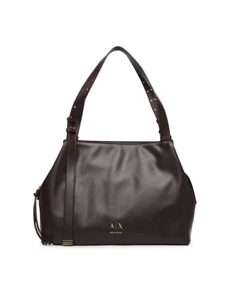 Torebka Armani Exchange skórzana brązowa