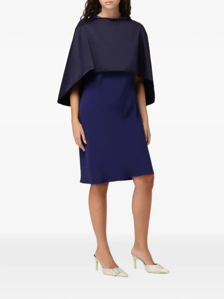 Geacă Alberta Ferretti din satin albastru