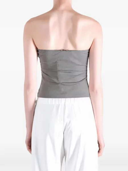 Top Rick Owens cu volane gri