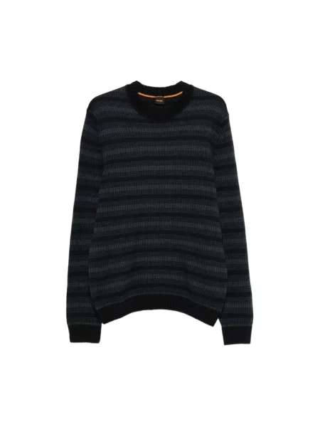 Sweter Boss wełniany czarny