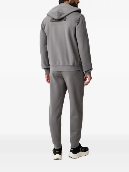 Hoodie Ea7 Emporio Armani με σχέδιο γκρι