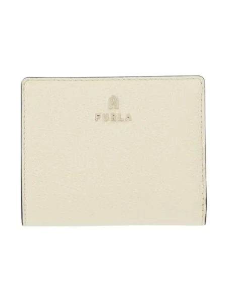 Furla portfel skórzany żółty