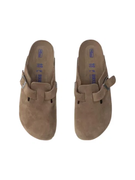 Semišové šľapky Birkenstock hnedá