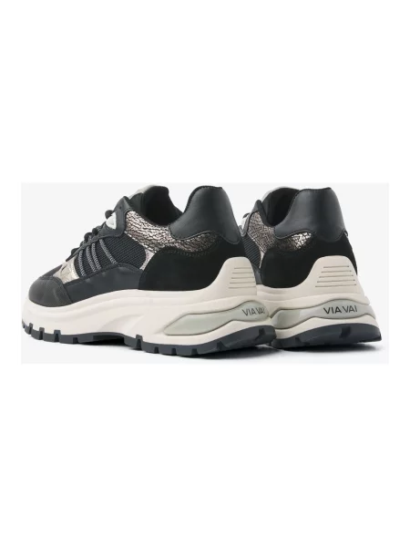 Sneakersy Via Vai skórzane czarne