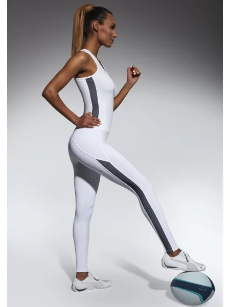 Leggings Bas Bleu cu dungi plasă gri