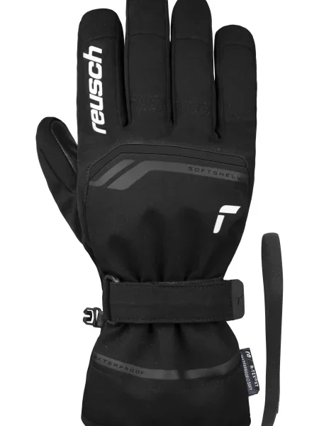 Rękawice narciarskie unisex Reusch Primus wodoodporne ocieplane softshell białe