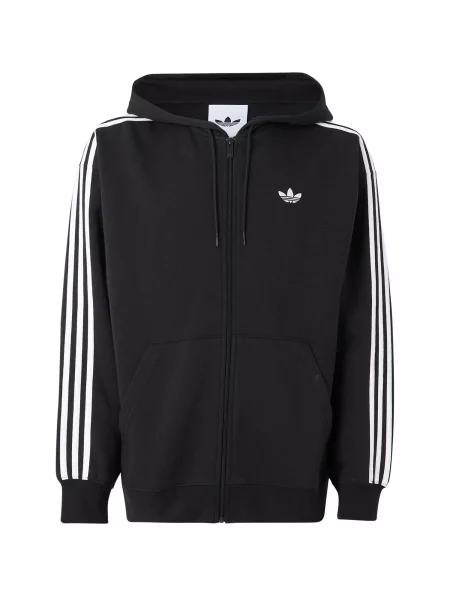 ADIDAS ORIGINALS Tepláková bunda Adicolor čierna biela