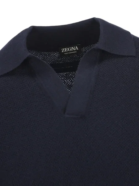 Kasmír galléros pólóing Zegna kék