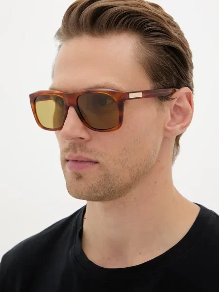 Gucci ochelari de soare pătrați pentru bărbați portocaliu