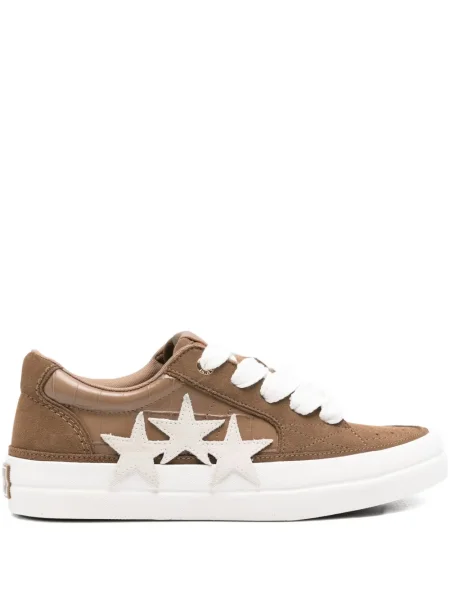 Sneakerși Amiri din piele de căprioară maro