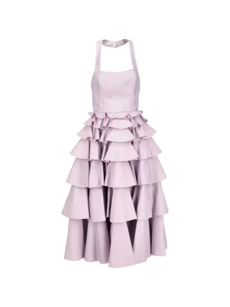 Rochie maxi Marco Gabrielli Atelier cu gât halter violet