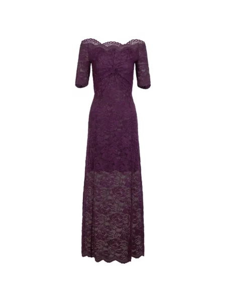 Rochie maxi Rabanne din dantelă violet