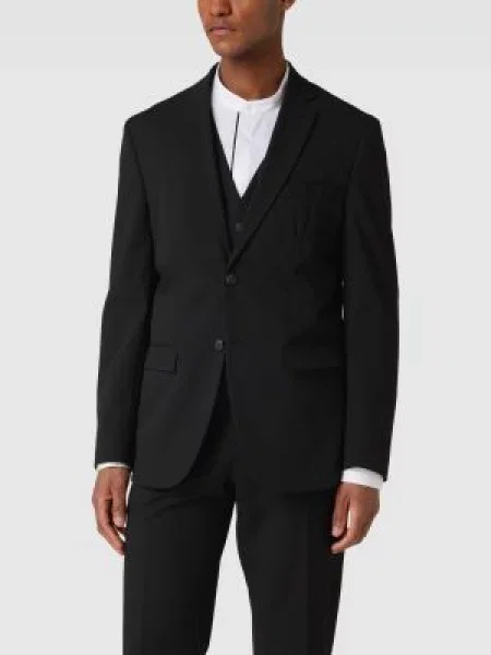 Marynarka na 2 o kroju slim fit z kieszenią z patką Selected Homme czarna