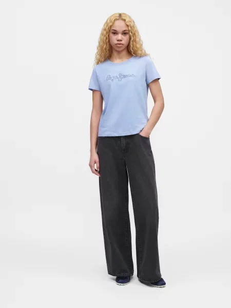 Pepe Jeans Marškinėliai melsvai pilka