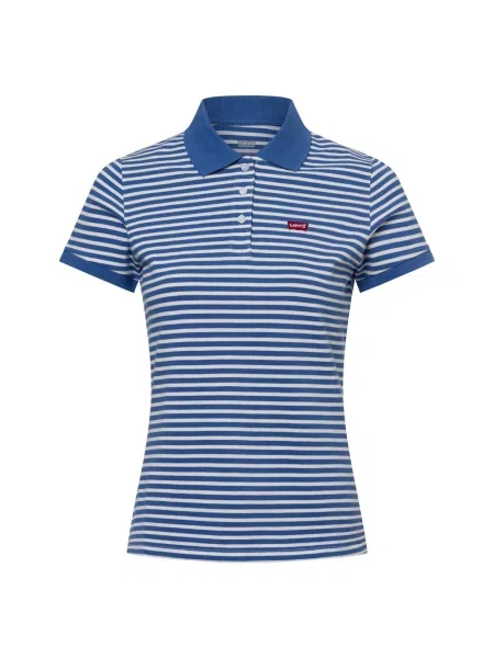 Levi's koszulka polo Kobiety niebieski|biały w paski S niebieski