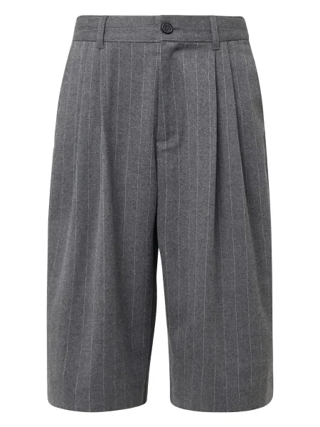 S.Oliver Hlače z naborki pegasto siva bela