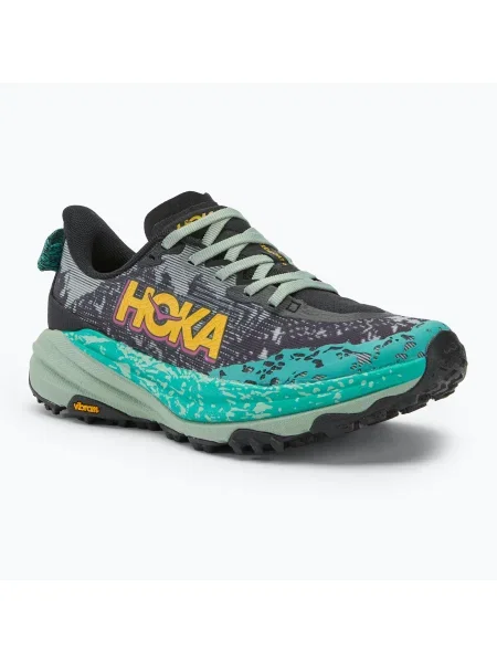 Дамски обувки за бягане HOKA Speedgoat 6 black/aloe vera черно