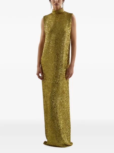 Rochie maxi Taller Marmo cu paiete verde