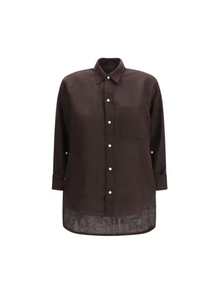 Lniana koszula Citizens Of Humanity brązowa