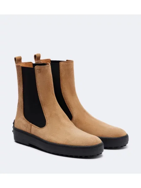 Botine chelsea Tod's din piele de căprioară maro